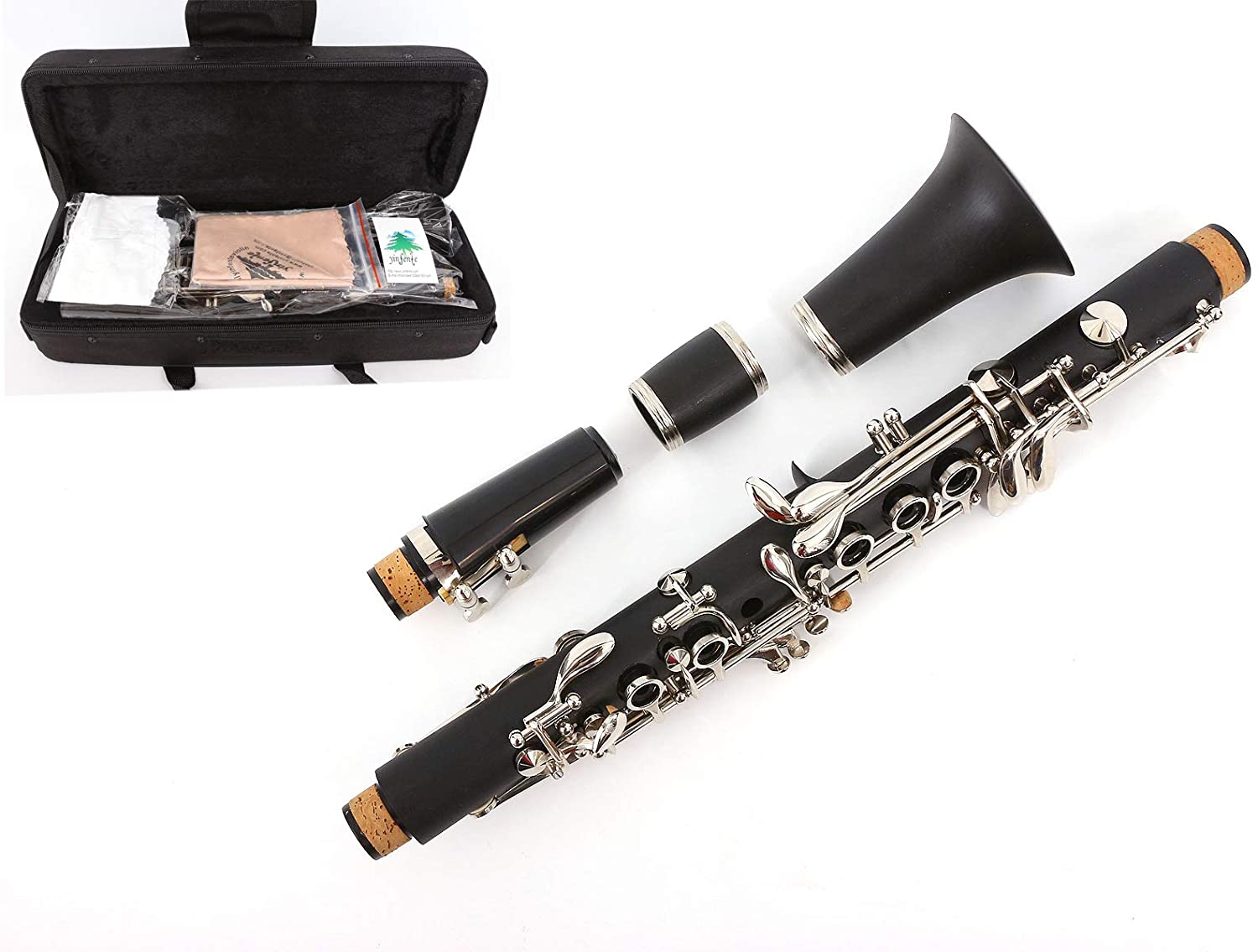 Yinfente Professional Clarinet Ebonite Wood Eb Flat Clarinet