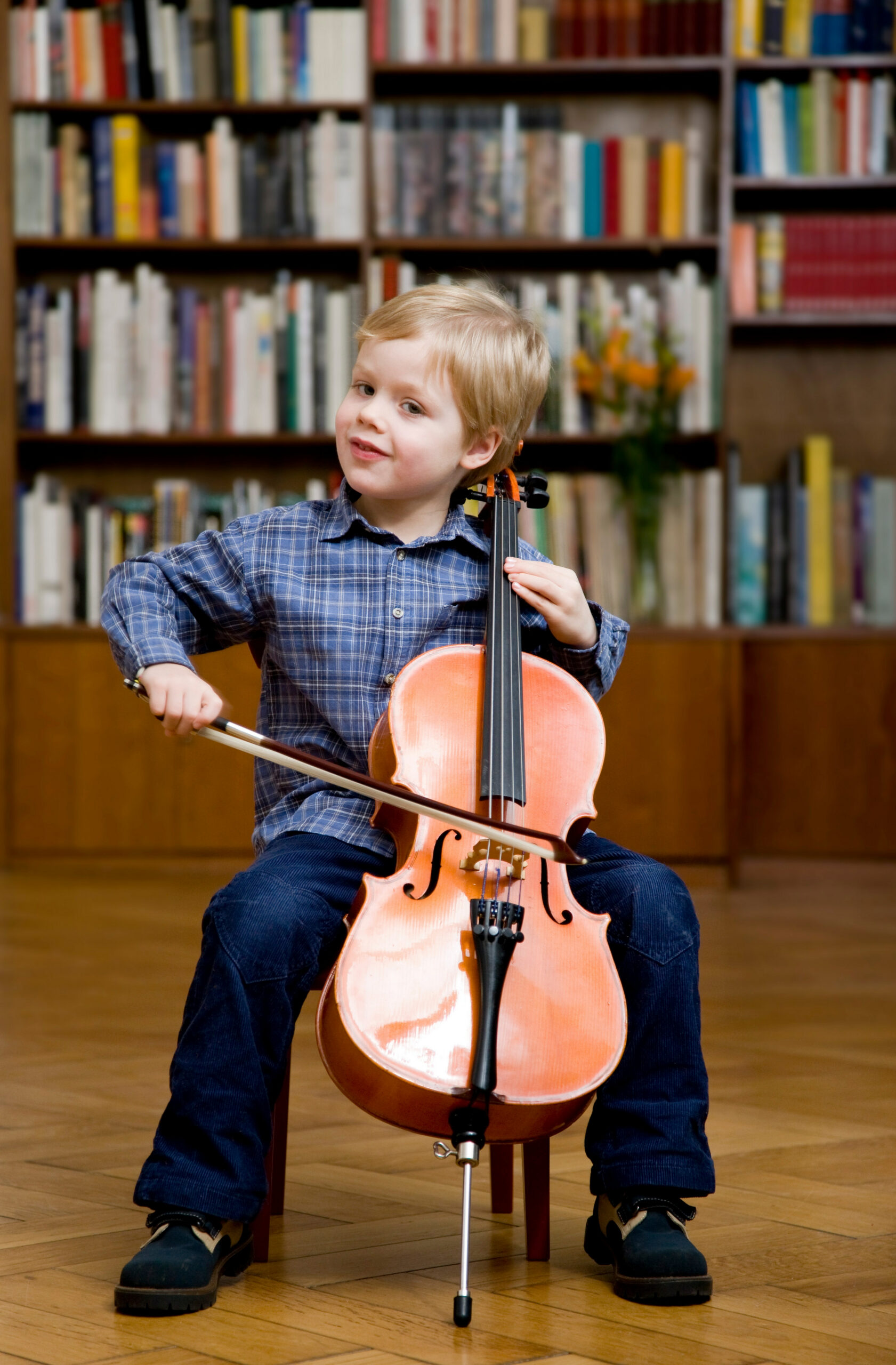 boy playing Cello