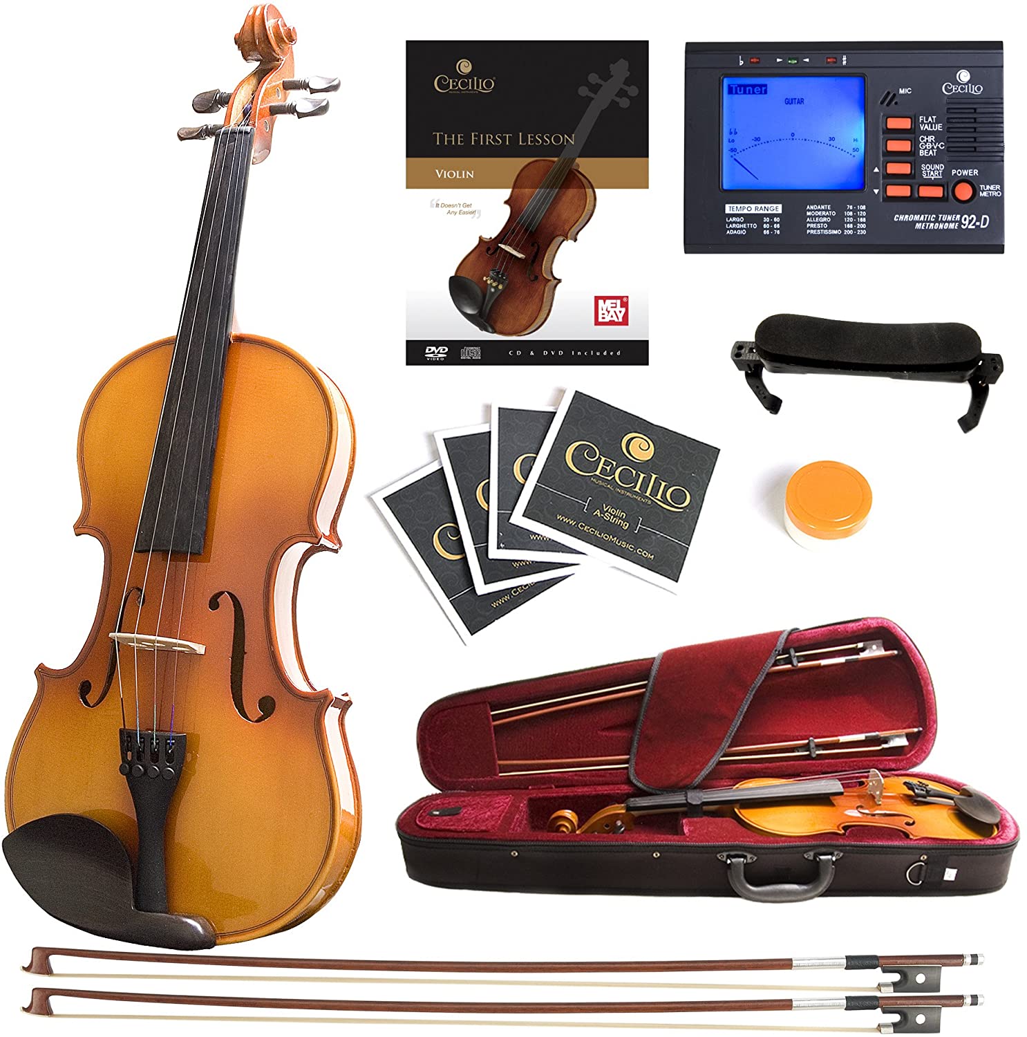 Mendini by Cecilio Violin Instrument – MV400 Size 4/4