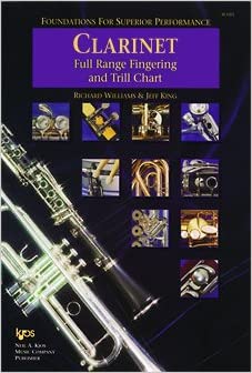 Full Range Fingering and Trill Chart for clarinet
